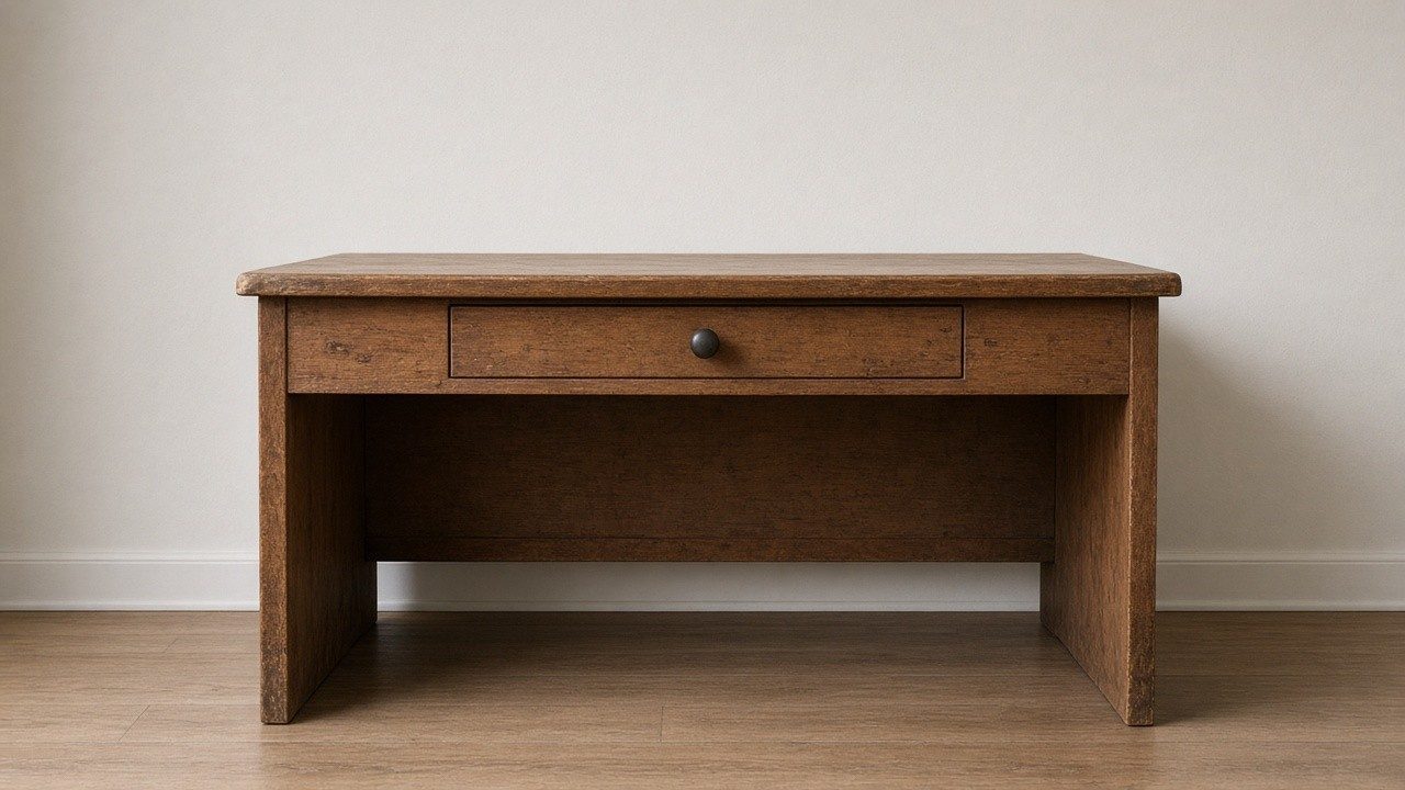 Wooden study table with drawer